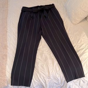 Navy Pinstripe Dress Pants